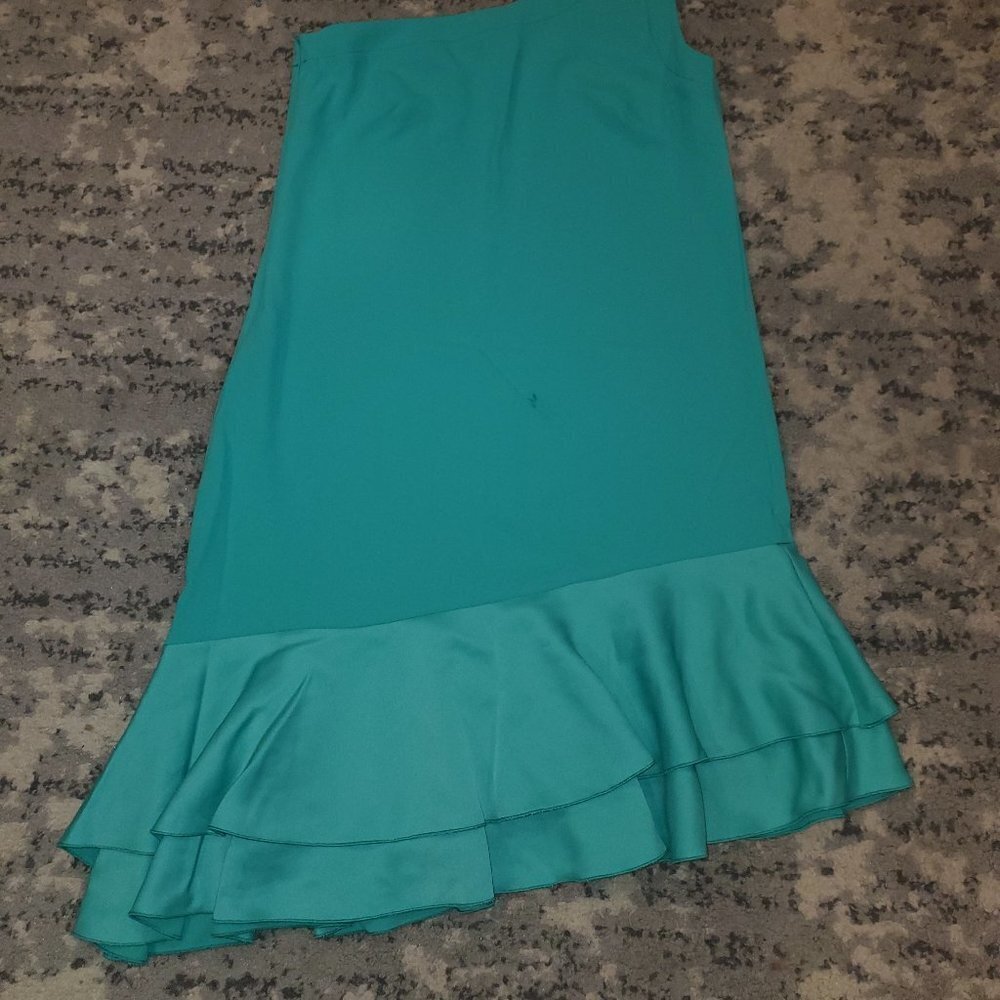 Trina Turk Lunara Asymmetrical Hem Dress || sz2 - Picture 4 of 12
